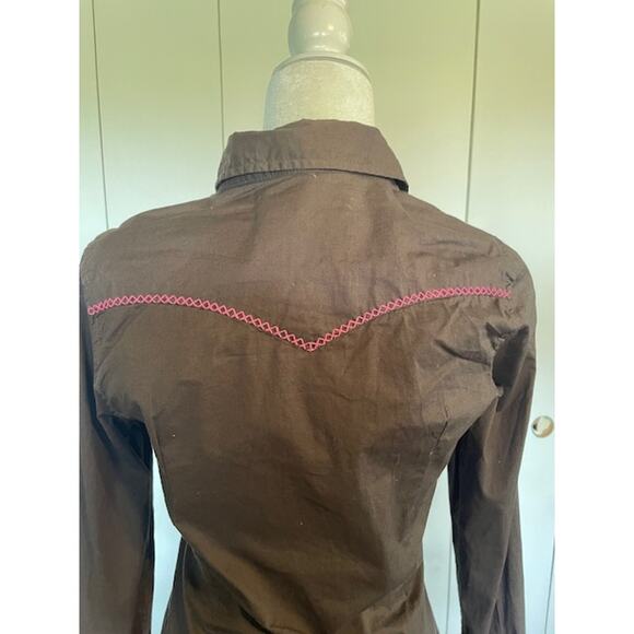 Vintage Tin Haul Women's Size Small Western Rodeo Shirt Tapered Fit Pearl Button - Picture 4 of 6